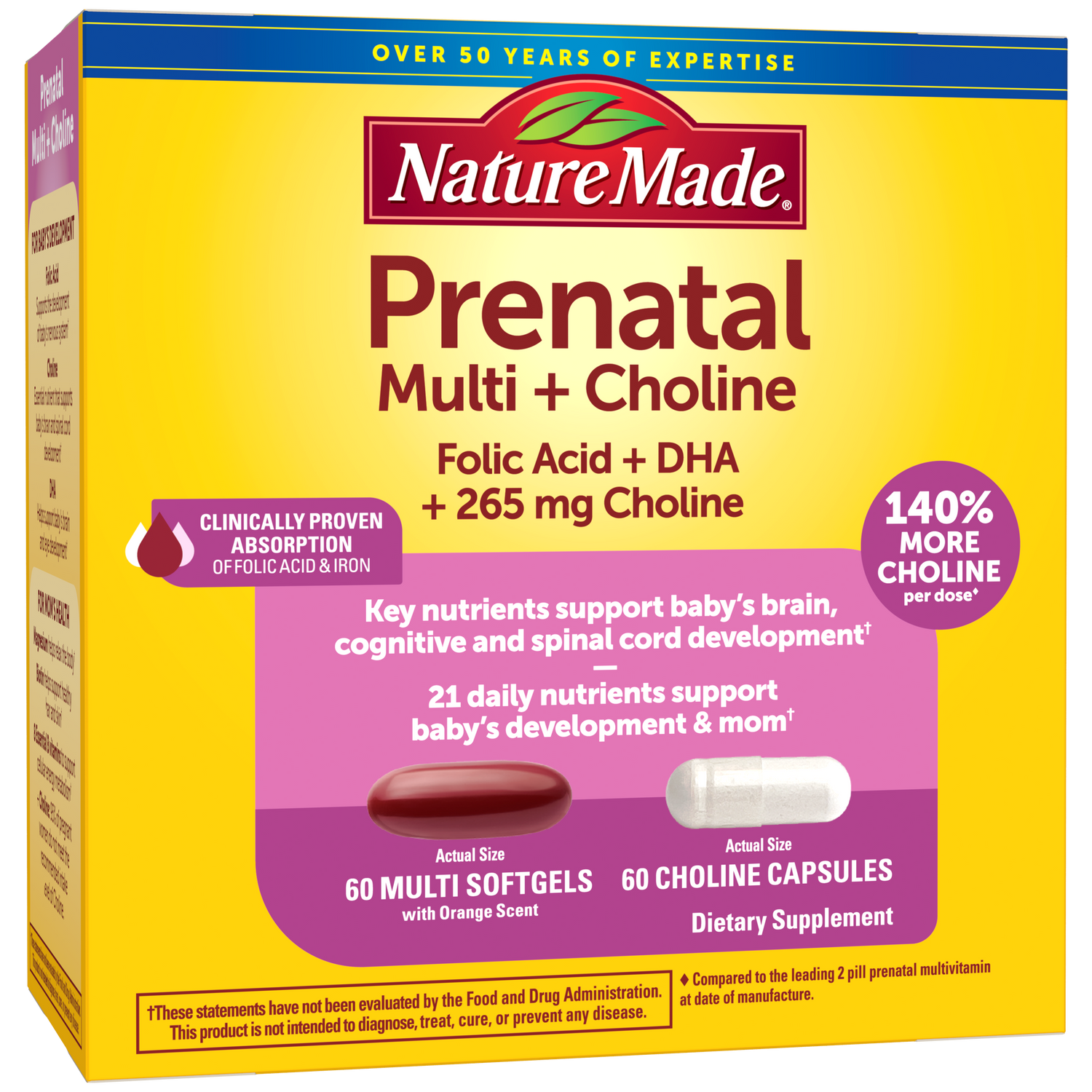 Prenatal Multivitamins + Choline Capsules | 