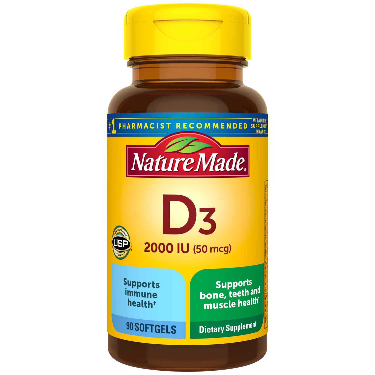 Vitamin D3 2000 IU (50 mcg) Softgels | 90