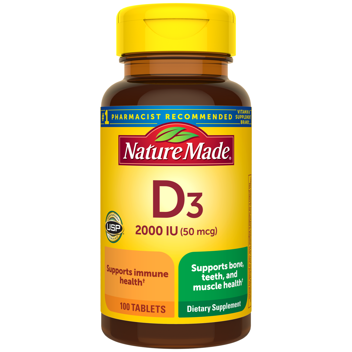 Vitamin D3 2000 IU (50 mcg) Tablets | 100