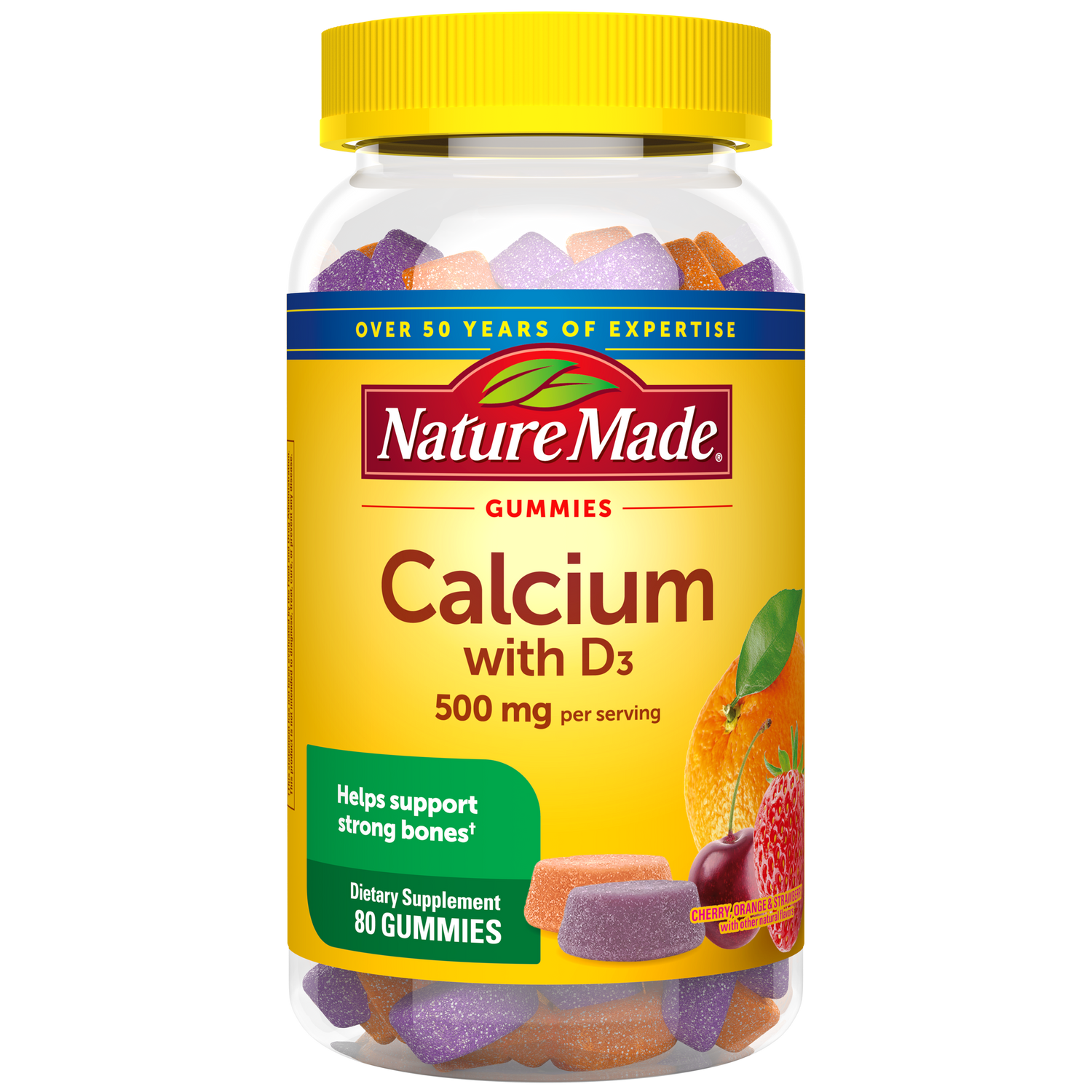Calcium Gummies 500 mg per serving with Vitamin D3 | 